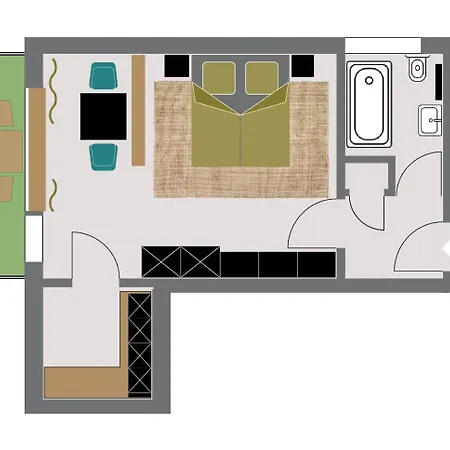Komfortquartier, Mit Balkon, Naehe Messe Duesseldorf