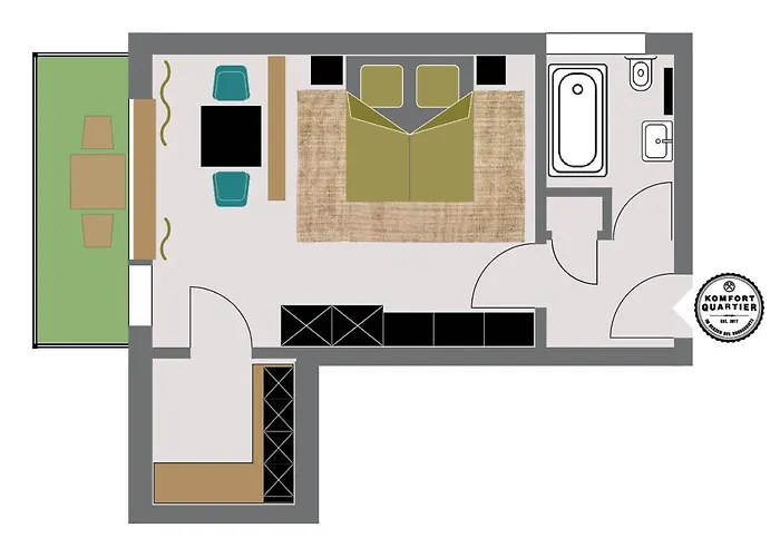 Komfortquartier, Mit Balkon, Naehe Messe Duesseldorf